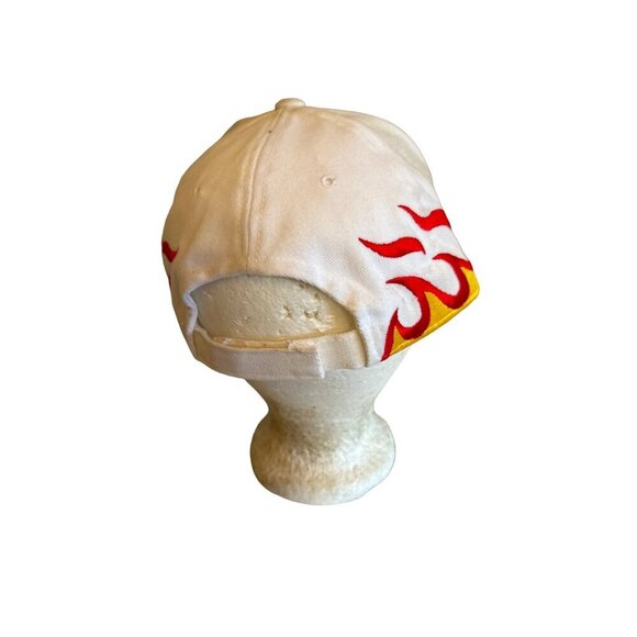 Kee & Ed Headwear "Reyes & Reyes Broadcasting" Flame Design Cap 100% Cotton Whit - Picture 3 of 6